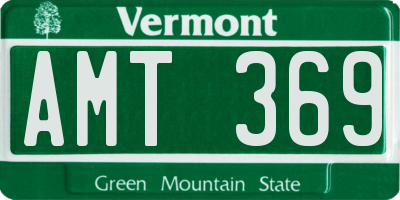 VT license plate AMT369