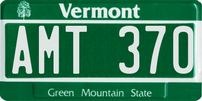VT license plate AMT370