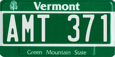 VT license plate AMT371