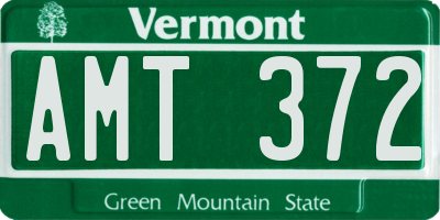 VT license plate AMT372