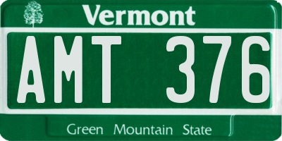 VT license plate AMT376