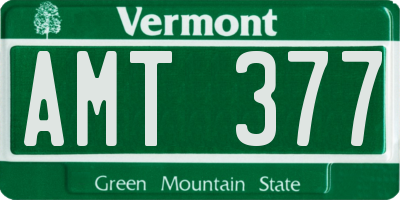 VT license plate AMT377