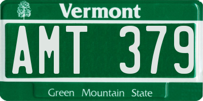 VT license plate AMT379