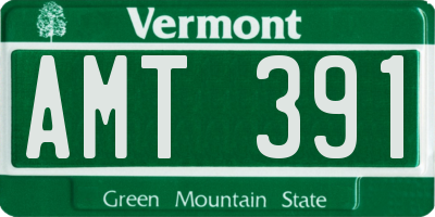 VT license plate AMT391