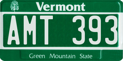 VT license plate AMT393