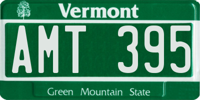 VT license plate AMT395