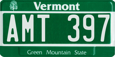 VT license plate AMT397