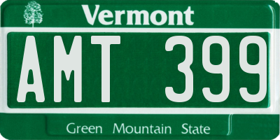 VT license plate AMT399