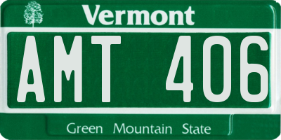 VT license plate AMT406
