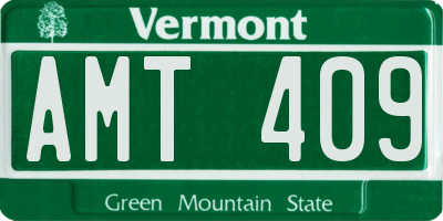 VT license plate AMT409