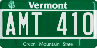 VT license plate AMT410