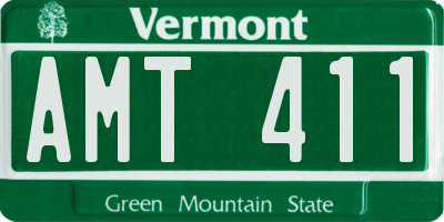 VT license plate AMT411