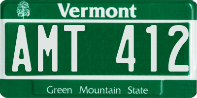 VT license plate AMT412