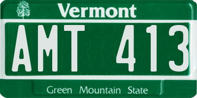 VT license plate AMT413