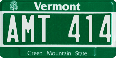 VT license plate AMT414