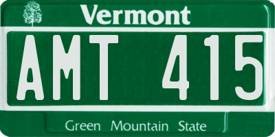 VT license plate AMT415