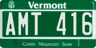 VT license plate AMT416