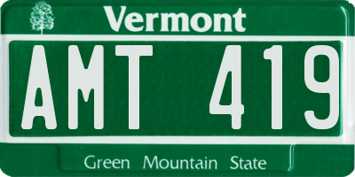 VT license plate AMT419