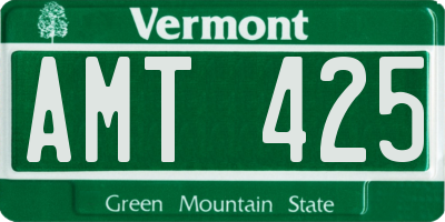 VT license plate AMT425