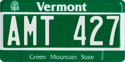 VT license plate AMT427