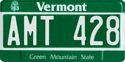 VT license plate AMT428