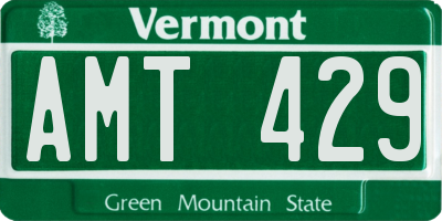 VT license plate AMT429