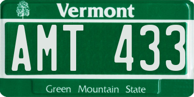 VT license plate AMT433