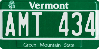 VT license plate AMT434