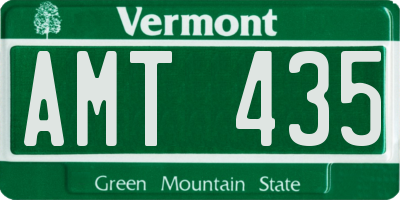 VT license plate AMT435