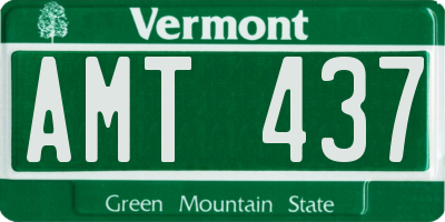 VT license plate AMT437