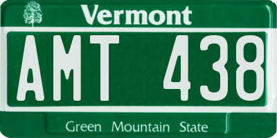 VT license plate AMT438