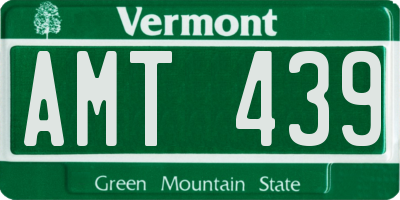 VT license plate AMT439