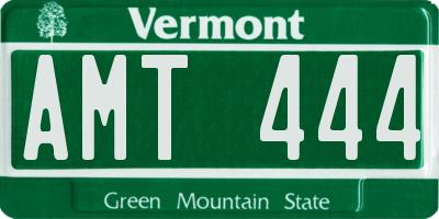 VT license plate AMT444