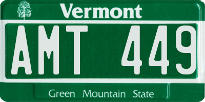 VT license plate AMT449