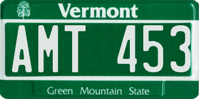VT license plate AMT453