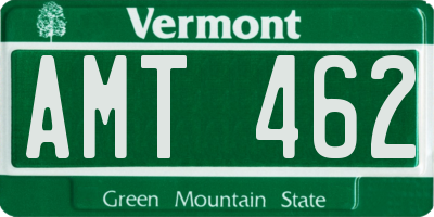 VT license plate AMT462