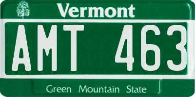 VT license plate AMT463