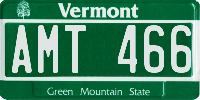 VT license plate AMT466