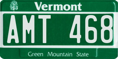VT license plate AMT468