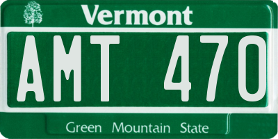 VT license plate AMT470