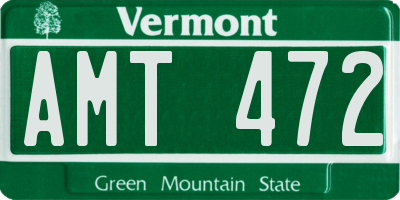 VT license plate AMT472