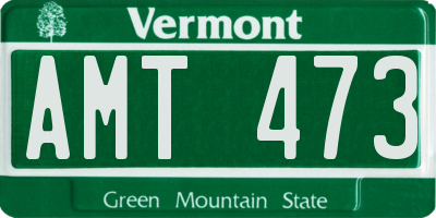VT license plate AMT473
