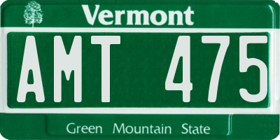 VT license plate AMT475