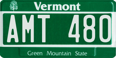 VT license plate AMT480
