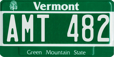 VT license plate AMT482