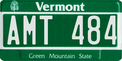 VT license plate AMT484