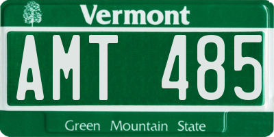 VT license plate AMT485