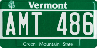 VT license plate AMT486