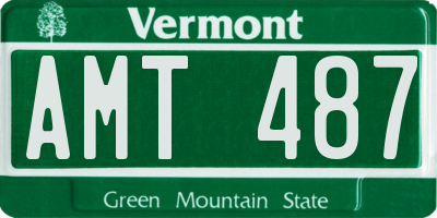VT license plate AMT487