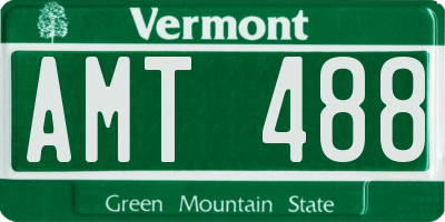 VT license plate AMT488